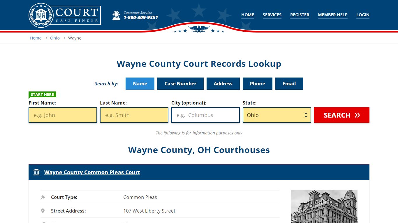 Wayne County Court Records | OH Case Lookup - CourtCaseFinder.com